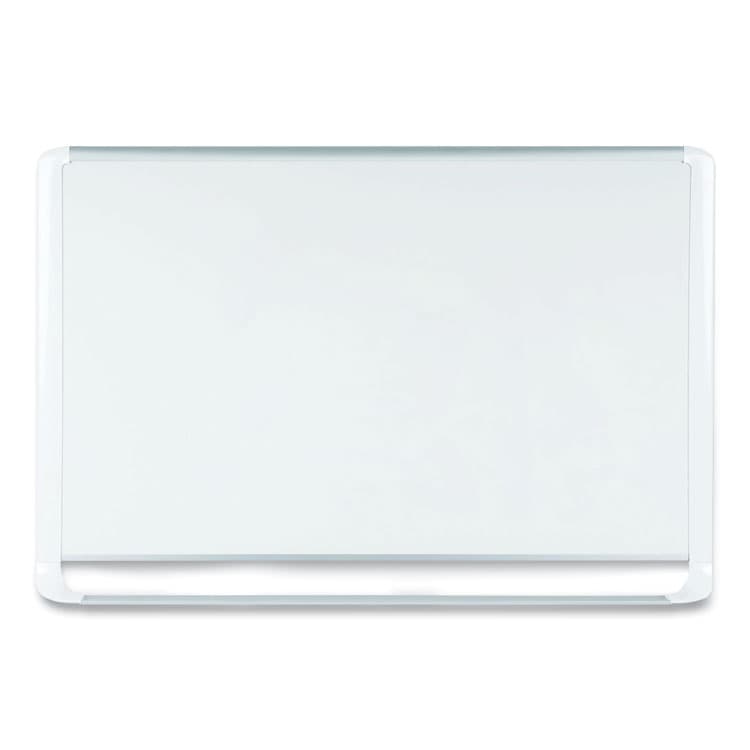 BI-SILQUE VISUAL COMMUNICATION PRODUCTS Gold Ultra Magnetic Dry Erase Boards, 36" x 24", White Surface, White/Natural Aluminum Frame (BVCMVI030205)