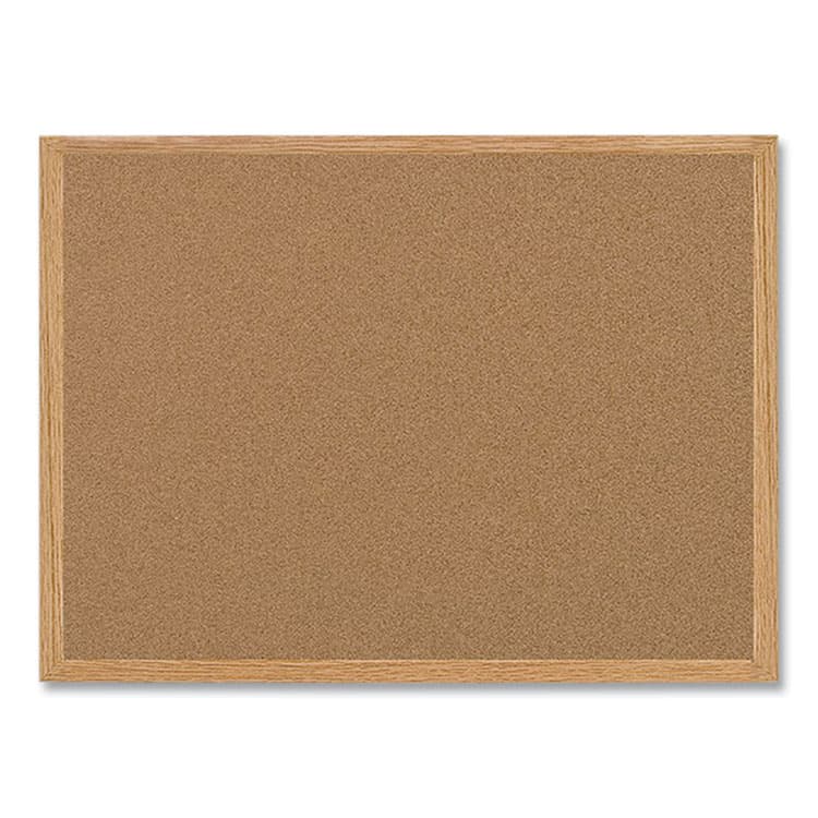 BI-SILQUE VISUAL COMMUNICATION PRODUCTS Earth Cork Board, 36" x 24", Tan Surface, Oak Finished Wood Frame (BVCSB0420001233)