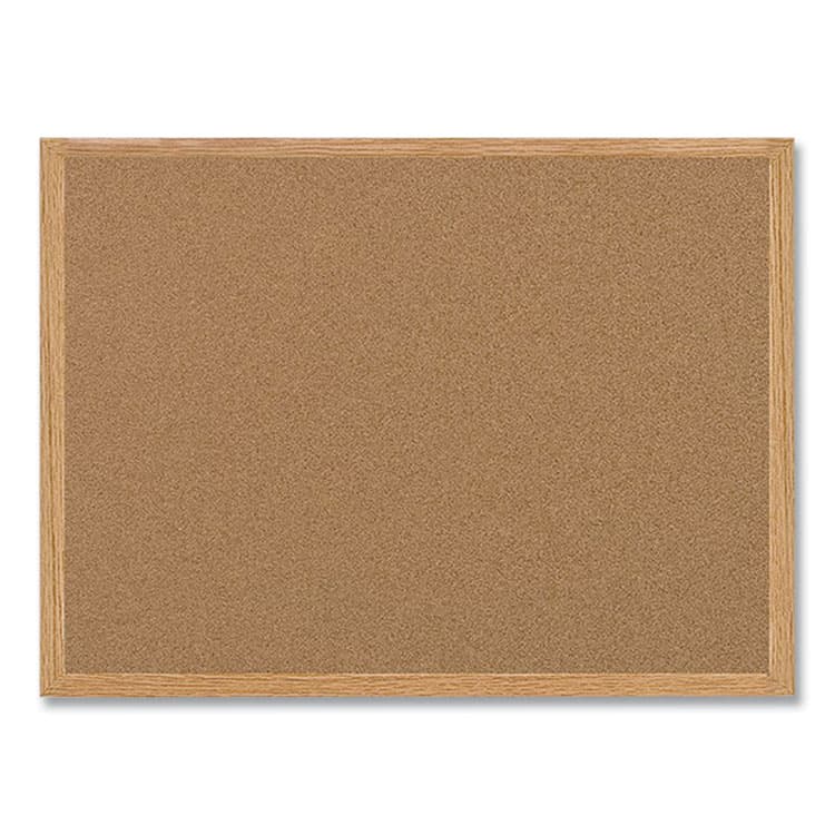 BI-SILQUE VISUAL COMMUNICATION PRODUCTS Earth Cork Board, 72" x 48", Tan Surface, Oak Finished Wood Frame (BVCSB1420001233)