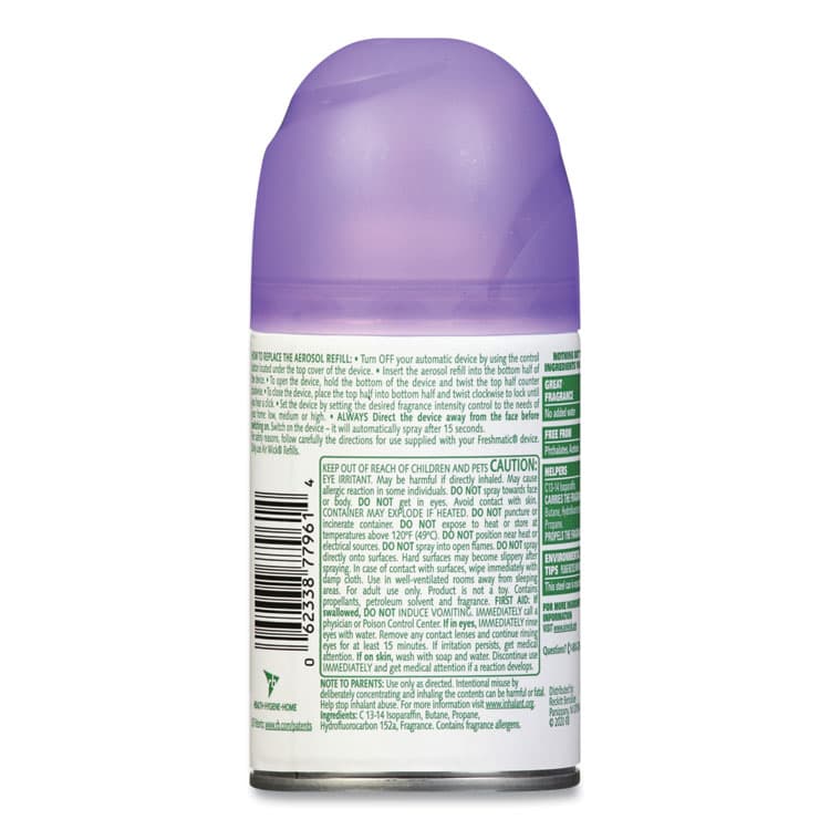 RECKITT BENCKISER Freshmatic Ultra Automatic Spray Refill, Lavender/Chamomile, 5.89 oz Aerosol Spray (RAC77961) thumbnail 2