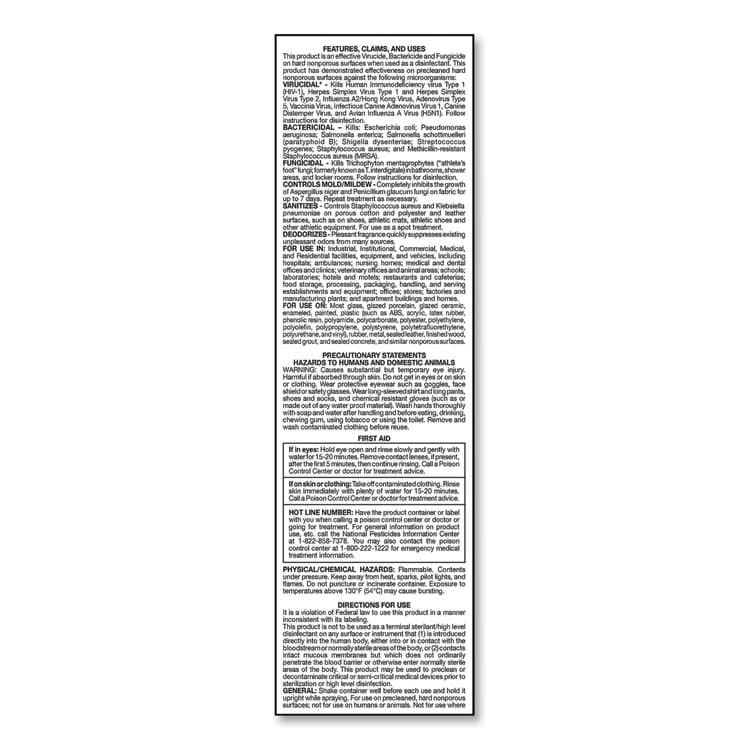 BIG D PHENO D+ Aerosol Disinfectant/Deodorizer, Citrus Scent, 16.5 oz Aerosol Spray Can, 12/Carton (BGD33700) thumbnail 2