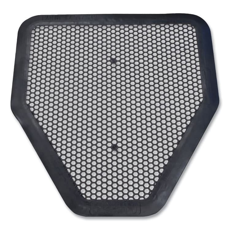 BIG D Deo-Gard Disposable Urinal Mat, Shield-Shaped, Fresh Mountain Air Scent, Charcoal Gray Perforated Surface, 17.5 x 20.5, 6/CT (BGD6668)