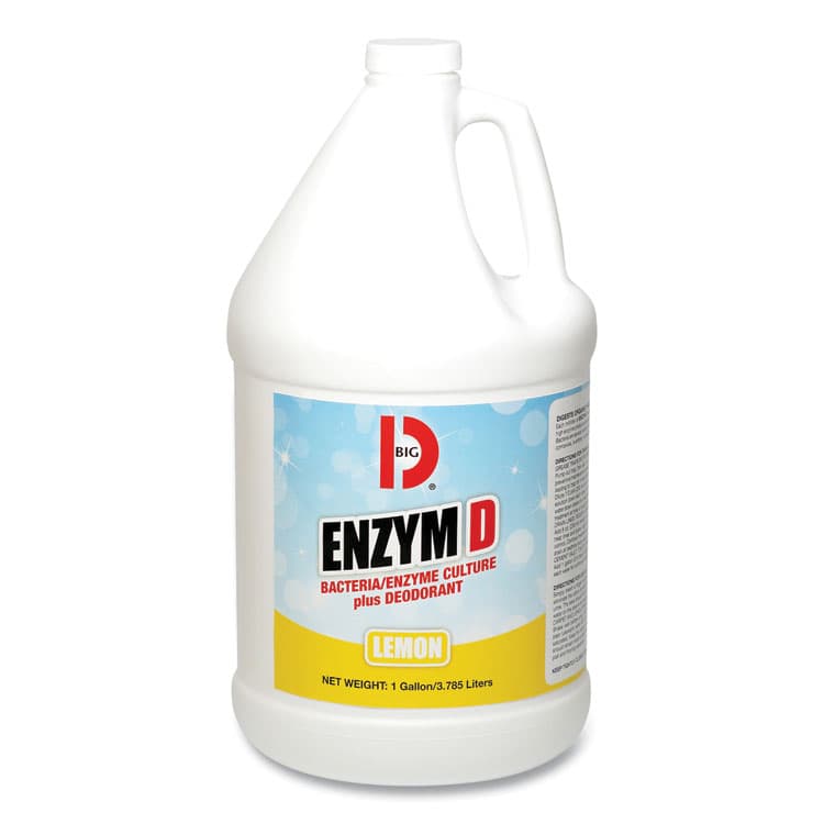 BIG D Enzym D Digester Liquid Deodorant, Lemon, 1 gal Bottle, 4/Carton (BGD1500)