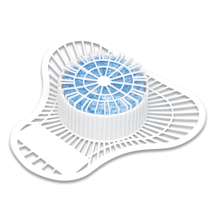 BIG D Extra Duty Urinal Screen with Non-Para Block, Evergreen with Enzymes Scent, White, Dozen (BGD660)