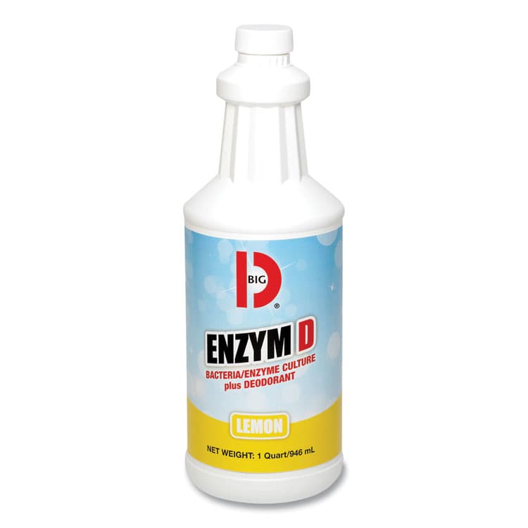 BIG D Enzym D Digester Liquid Deodorant, Lemon, 32 oz Bottle, 12/Carton (BGD500)