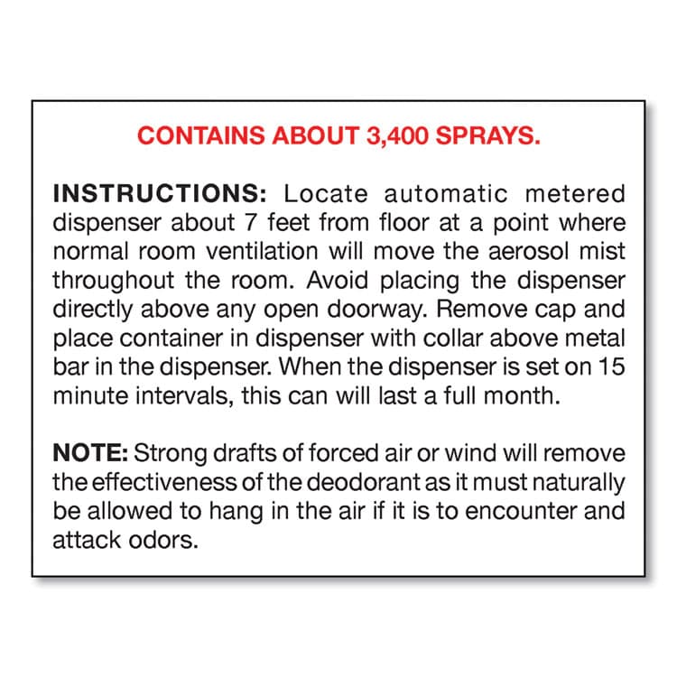 BIG D Metered Concentrated Room Deodorant, Sunburst Scent, 7 oz Aerosol Spray, 12/Carton (BGD464) thumbnail 2