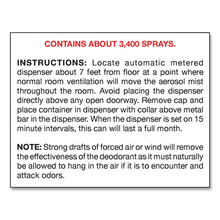 BIG D Metered Concentrated Room Deodorant, Mountain Air Scent, 7 oz Aerosol Spray, 12/Carton (BGD463) thumbnail 2