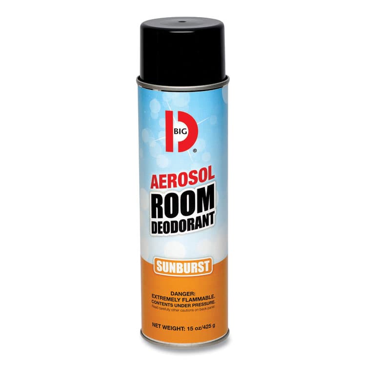 BIG D Aerosol Room Deodorant, Sunburst Scent, 15 oz Can, 12/Carton (BGD351)