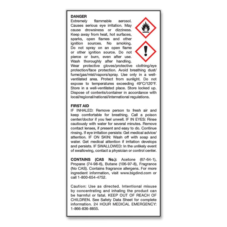 BIG D Odor Control Fogger, Mountain Air Scent, 5 oz Aerosol Spray, 12/Carton (BGD344) thumbnail 4