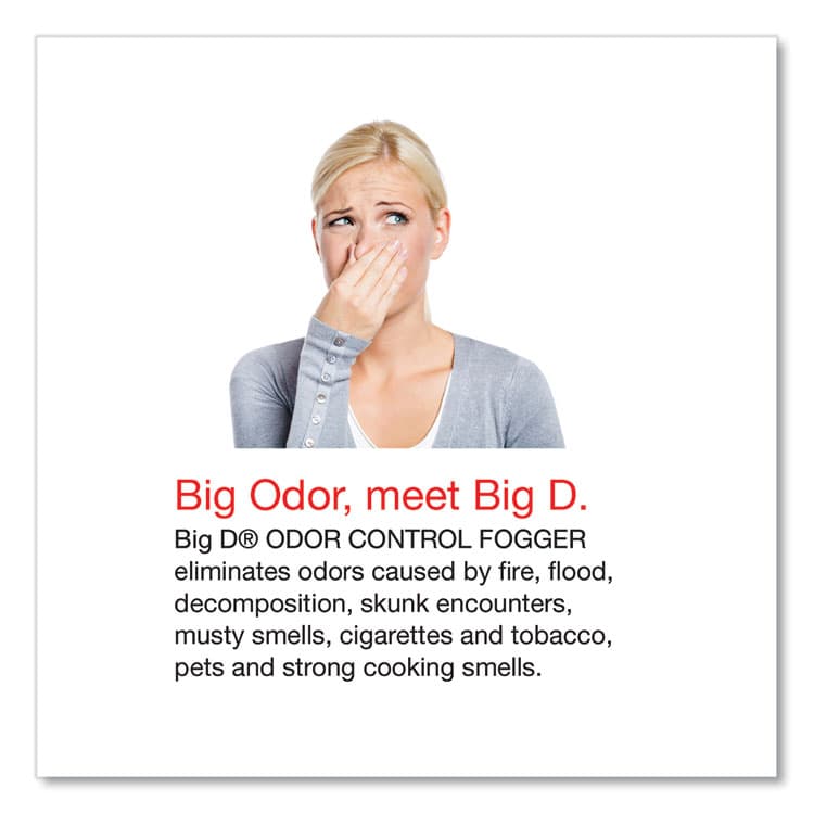 BIG D Odor Control Fogger, Original Scent, 5 oz Aerosol Spray, 12/Carton (BGD341) thumbnail 2