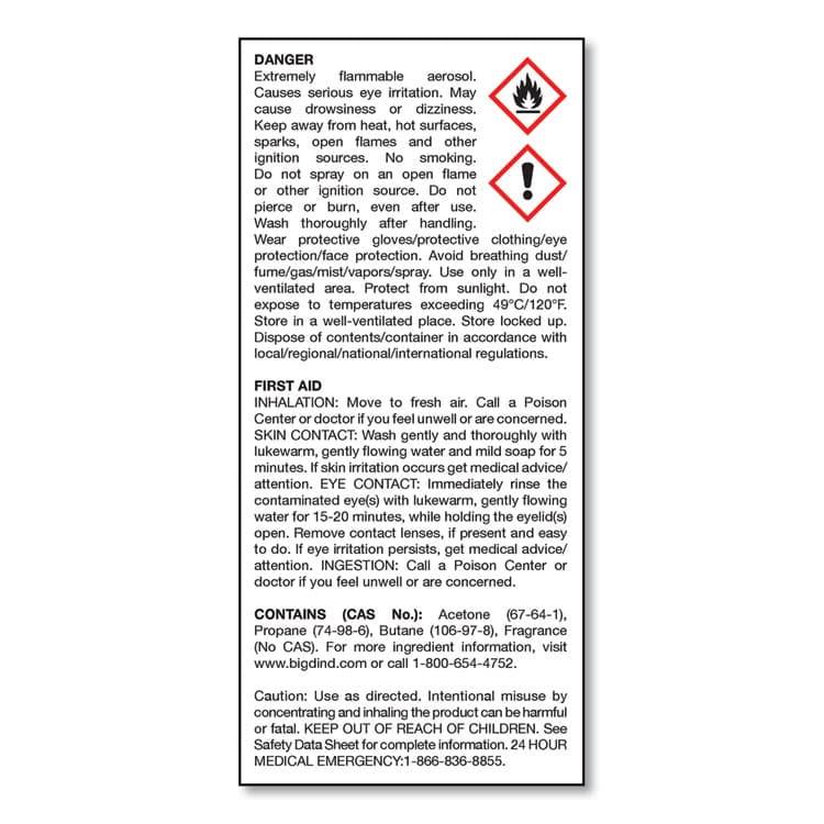 BIG D Fire D One Shot Aerosol, 5 oz Aerosol Spray, 12/Carton (BGD202) thumbnail 4