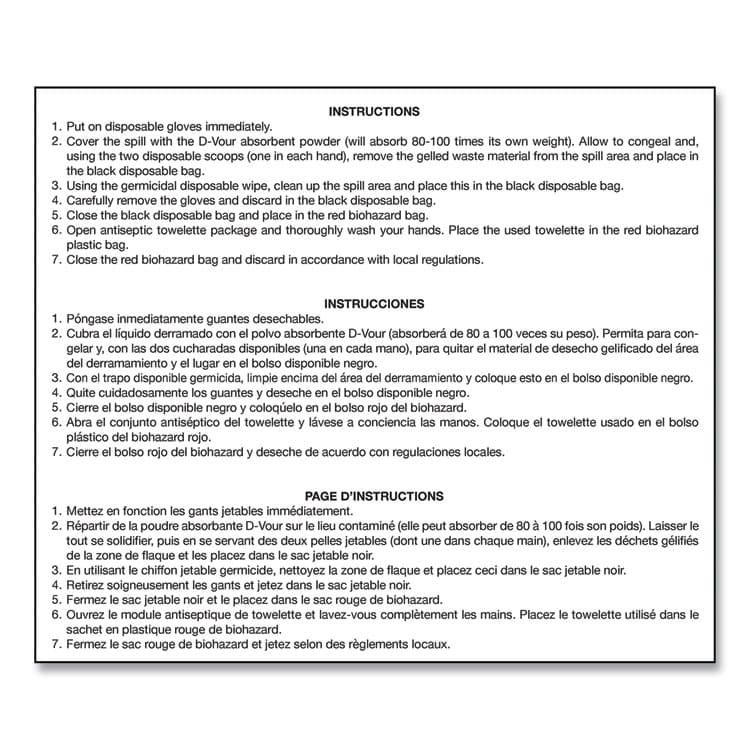 BIG D D'vour Clean-up Kit, Powder, All Inclusive Kit, 6/Carton (BGD169) thumbnail 4