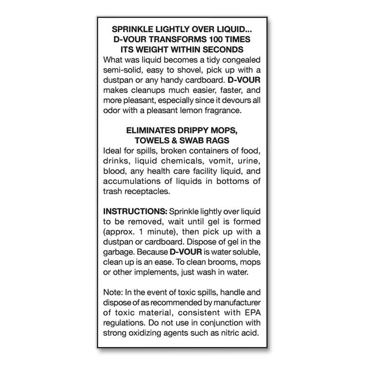 BIG D D-Vour Absorbent Powder, Lemon, 16 oz Canister, 6/Carton (BGD166) thumbnail 3