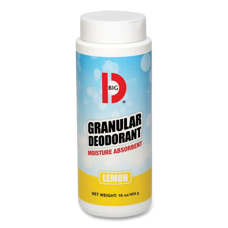 BIG D Granular Deodorant, Lemon, 16 oz, Shaker Can, 12/Carton (BGD150)