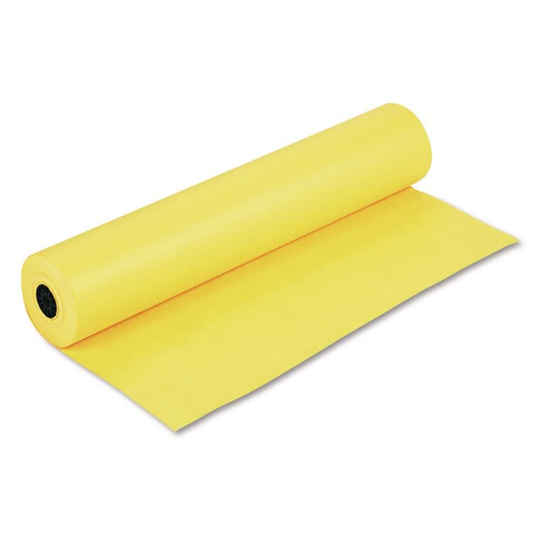 PACON CORPORATION Rainbow Duo-Finish Colored Kraft Paper, 35 lb Wrapping Weight, 36" x 1,000 ft, Canary (PAC63080)