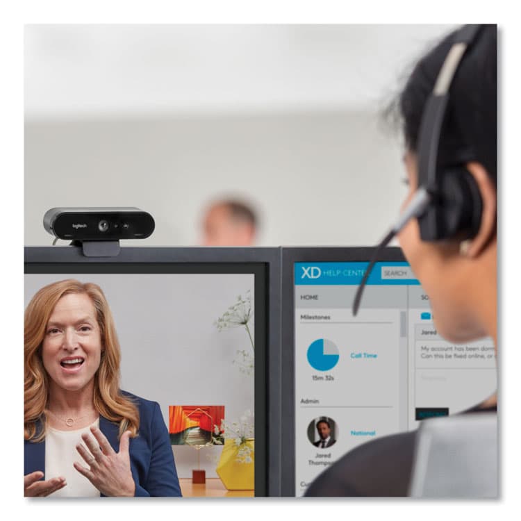 LOGITECH, . BRIO Ultra HD Webcam, 1920 pixels x 1080 pixels, Black (LOG960001105) thumbnail 3