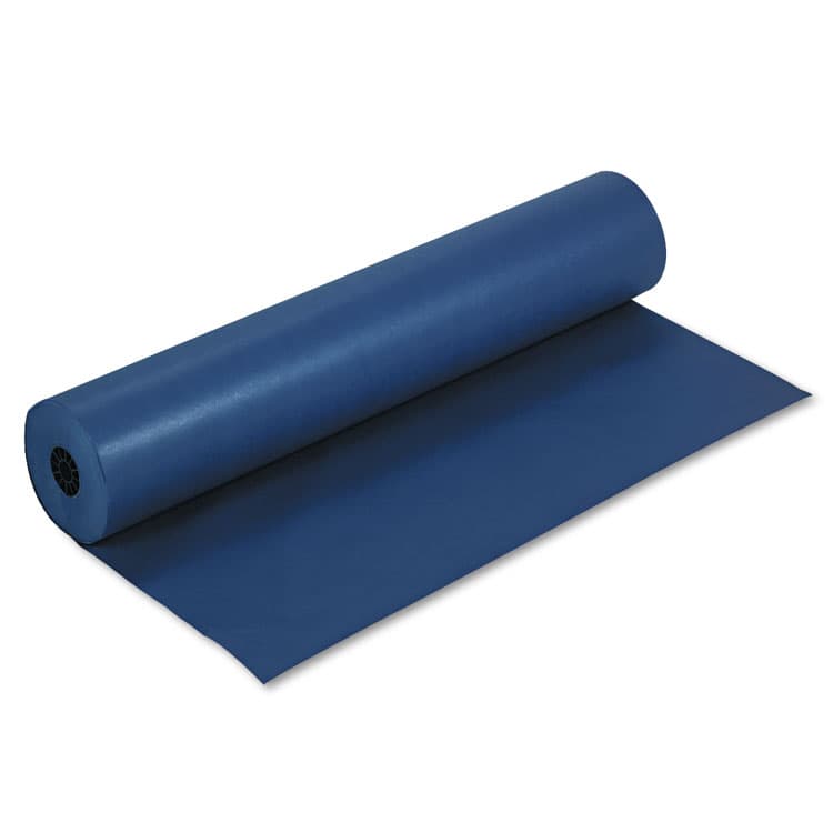 PACON CORPORATION Rainbow Duo-Finish Colored Kraft Paper, 35 lb Wrapping Weight, 36" x 1,000 ft, Dark Blue (PAC63180)