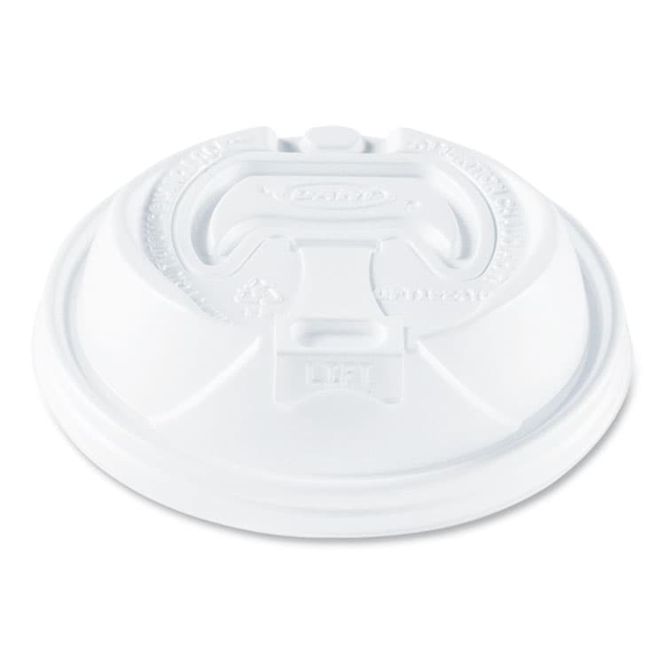 DART Optima Reclosable Lids for Paper Hot Cups, Fits 12 oz to 24 oz Hot Cups, Plastic, White, 1,200/Carton (DCCOPT1224TG)