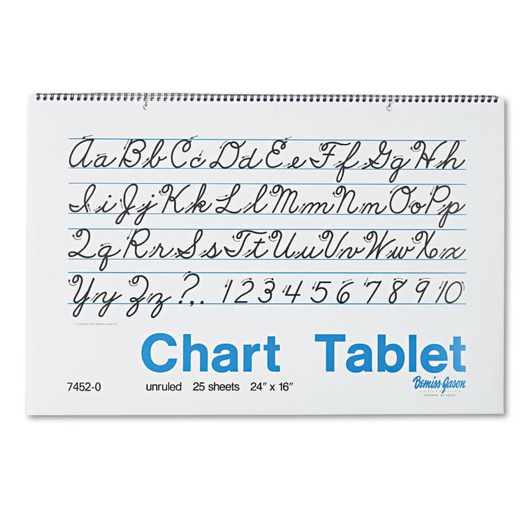 PACON CORPORATION Chart Tablets, Unruled, (25) White 24 x 16 Sheets (PAC74520)