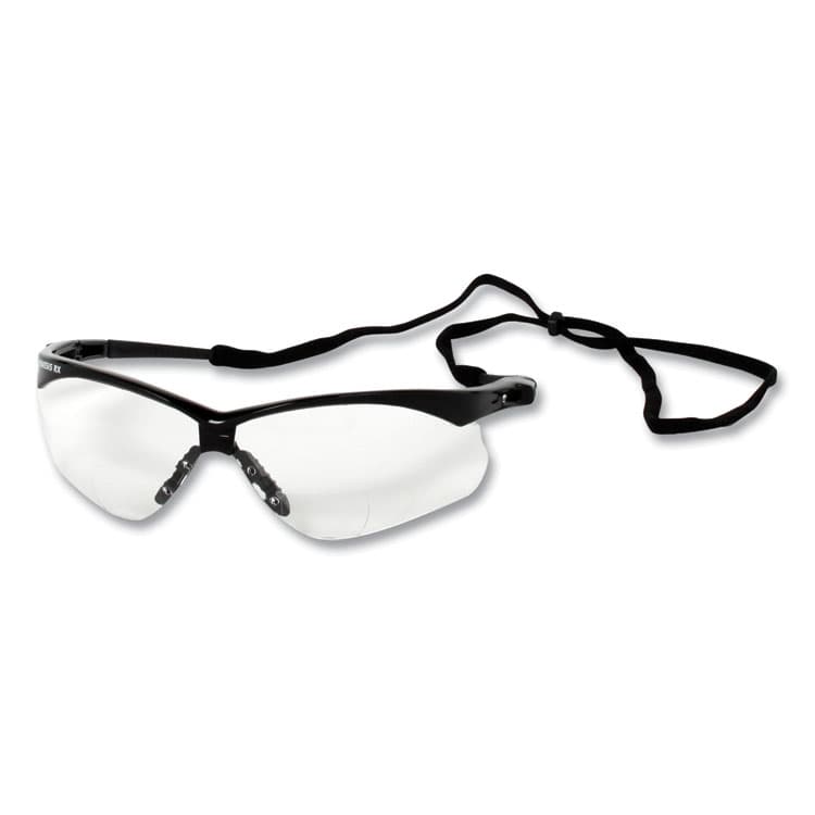 KIMBERLY-CLARK PROFESSIONAL Nemesis Readers Safety Glasses, 3.0+ Diopter, Black Half Frame, Clear Dual Lens, 6/Box (ANS28630) thumbnail 2