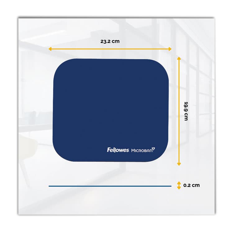 FELLOWES MFG. CO. Mouse Pad with Microban Protection, 9 x 8, Navy (FEL5933801) thumbnail 3