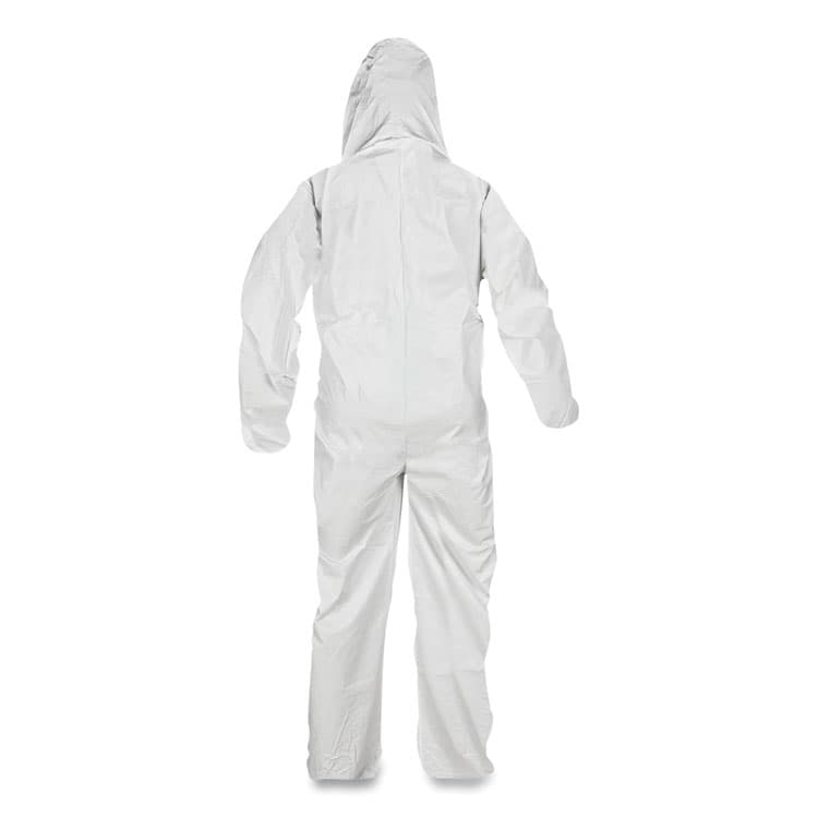 KIMBERLY-CLARK PROFESSIONAL A45 Liquid/Particle Protection Surface Prep/Paint Coveralls, Hood, Elastic Wrist/Ankles, 4XL, White, 25/Carton (ANS41509) thumbnail 2