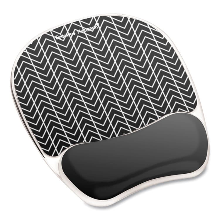 FELLOWES MFG. CO. Photo Gel Mouse Pad with Wrist Rest with Microban Protection, 7.87 x 9.25, Chevron Design (FEL9549901) thumbnail 3