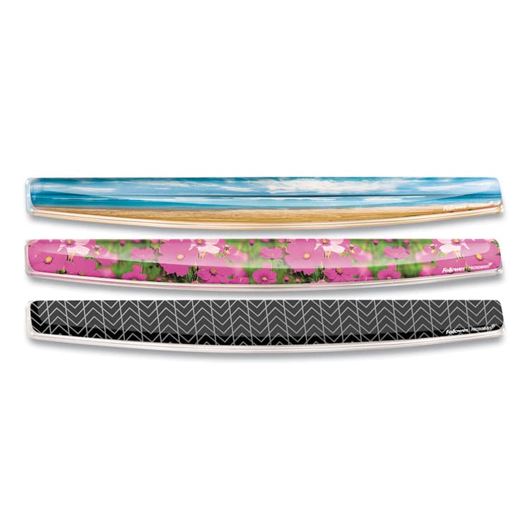 FELLOWES MFG. CO. Photo Gel Keyboard Wrist Rest with Microban Protection, 18.56 x 2.31, Pink Flowers Design (FEL9179101) thumbnail 2