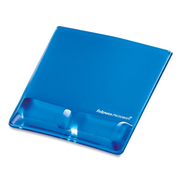 FELLOWES MFG. CO. Gel Wrist Support with Attached Mouse Pad, 8.25 x 9.87, Blue (FEL9182201) thumbnail 4