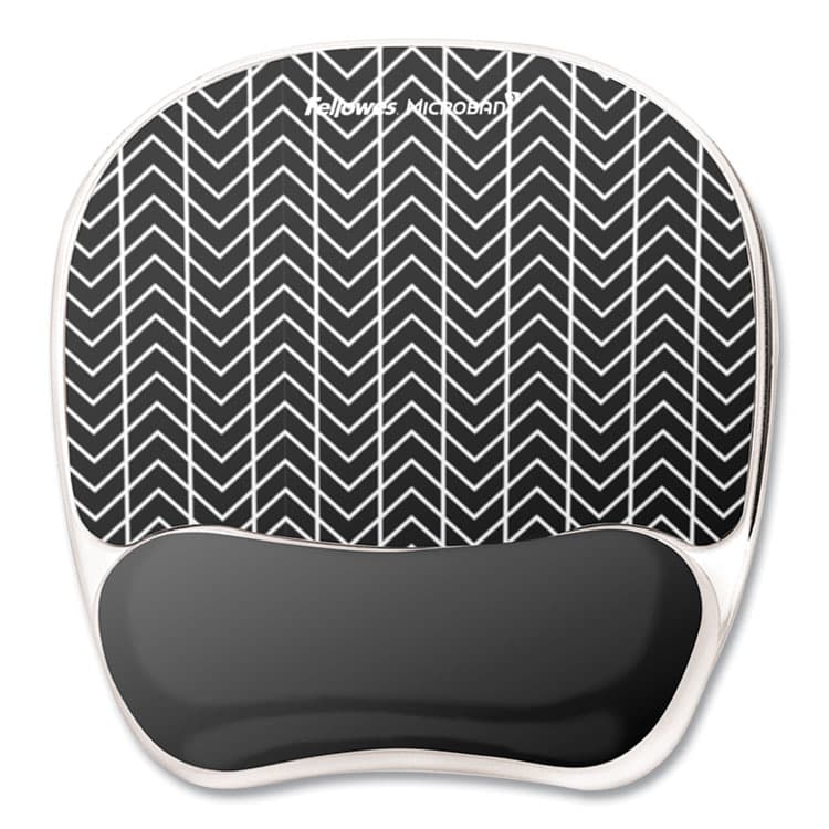FELLOWES MFG. CO. Photo Gel Mouse Pad with Wrist Rest with Microban Protection, 7.87 x 9.25, Chevron Design (FEL9549901) thumbnail 2