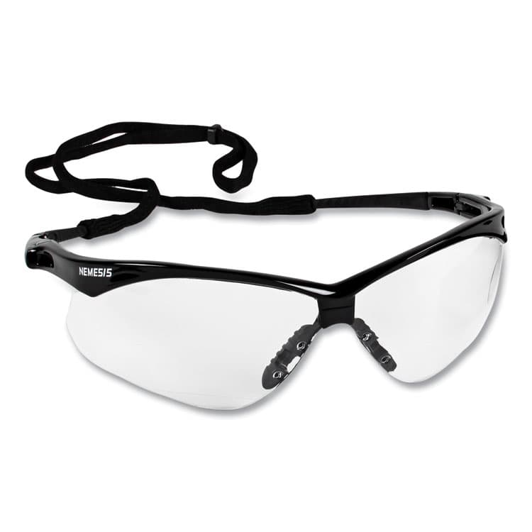KIMBERLY-CLARK PROFESSIONAL Nemesis CSA Safety Glasses, Black Half Frame, Clear Dual Lens, 12/Box (ANS20378)