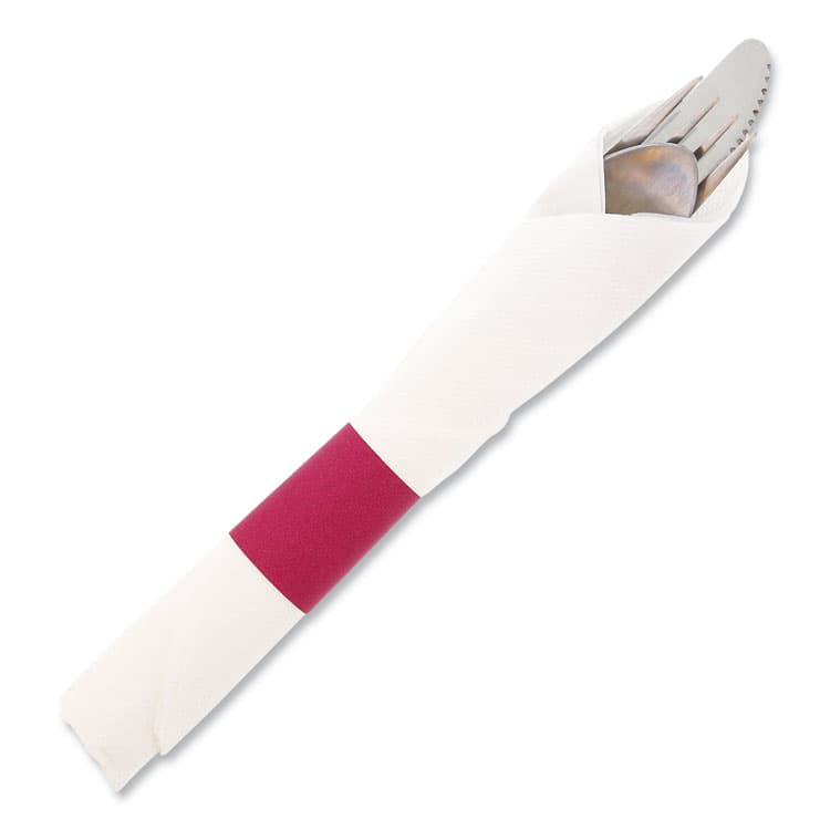 AMERCAREROYAL Napkin Bands, Burgundy, 1.5", 2,500/Pack, 8 Packs/Carton (RPPRNB20MN) thumbnail 2