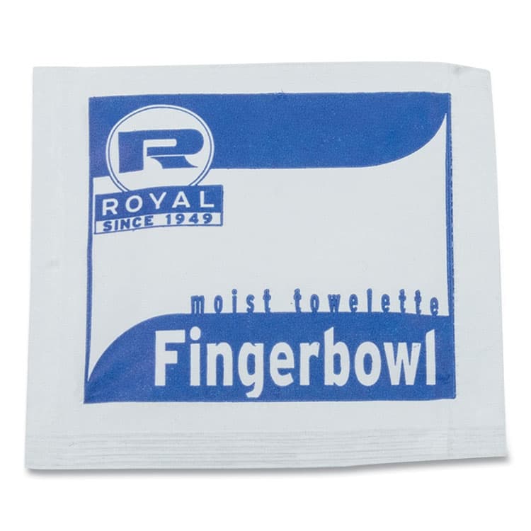 AMERCAREROYAL Moist Towelettes, Individually Wrapped, 4 x 6, Lemon Scent, White, 1,000/Carton (RPPRF1MB) thumbnail 4
