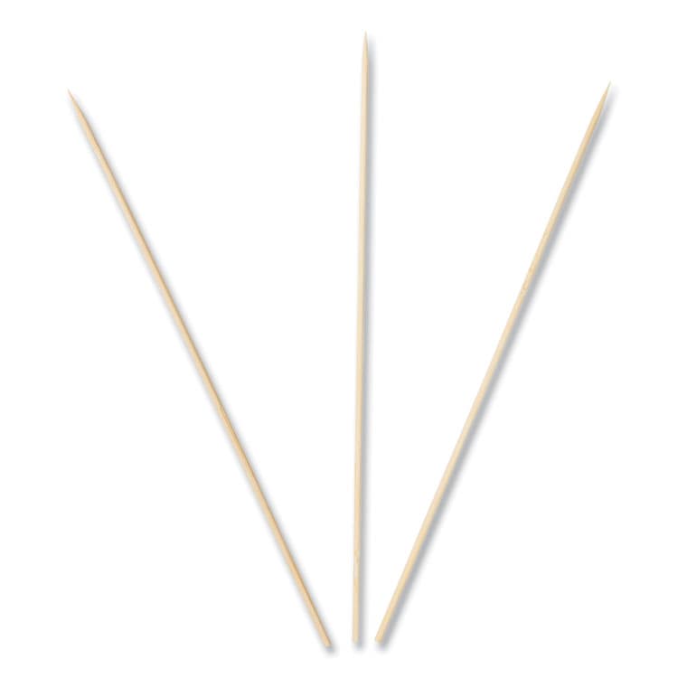 AMERCAREROYAL Bamboo Skewers, Paper, 10", White, 100/Pack, 10 Packs/Box, 12 Boxes/Carton (RPPR813) thumbnail 3