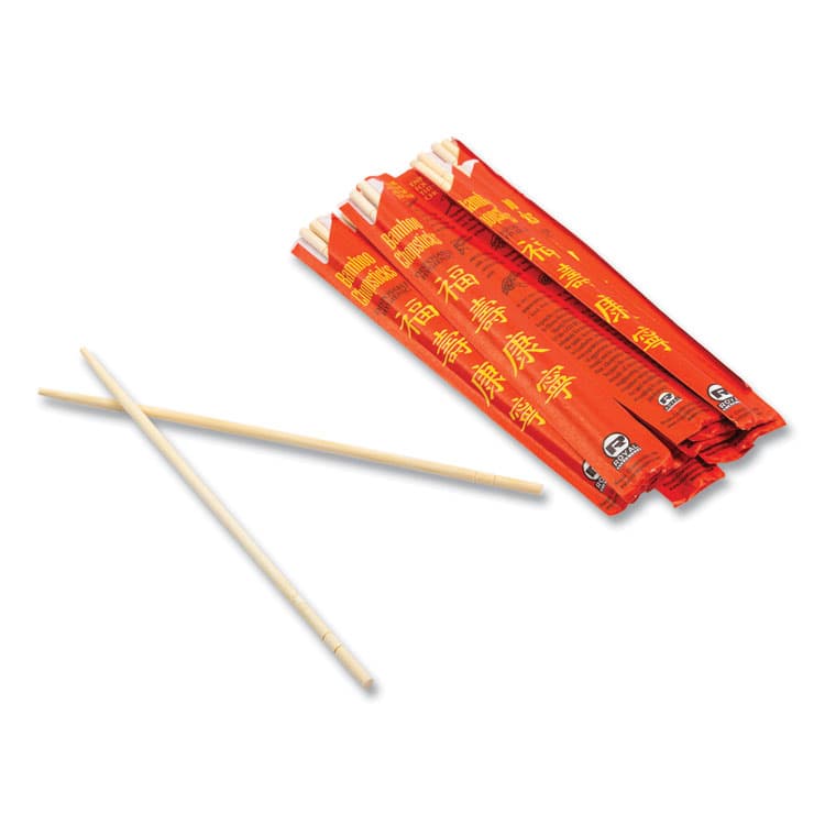 AMERCAREROYAL Chopsticks, Paper, 9", Natural, 1,000/Carton (RPPR809) thumbnail 3
