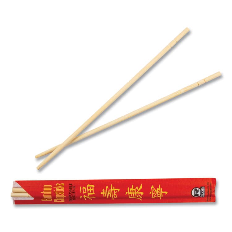 AMERCAREROYAL Chopsticks, Paper, 9", Natural, 1,000/Carton (RPPR809) thumbnail 2