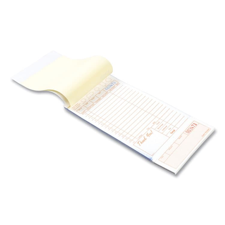 AMERCAREROYAL Guest Check Loose-Pack Refill, 15 Lines, Three-Part Carbonless, 4.2 x 8.5, 200 Forms/Pad, 10 Pads/Carton (RPPGC49973) thumbnail 4