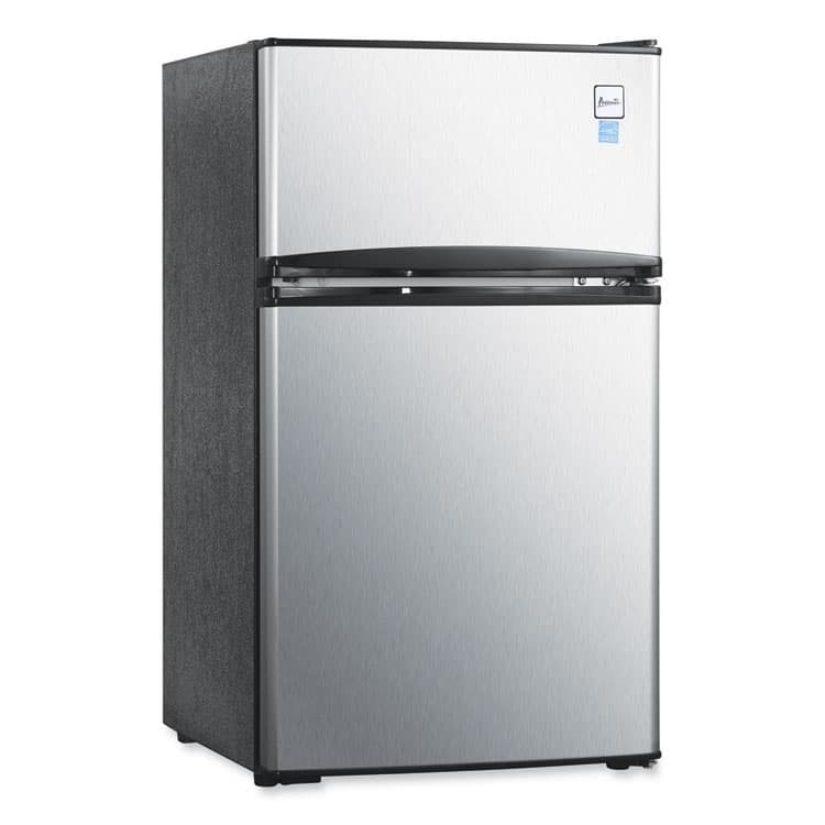 AVANTI Counter-Height 3.1 Cu. Ft. Two-Door Refrigerator/Freezer, Black/Stainless Steel (AVARA31B3S)