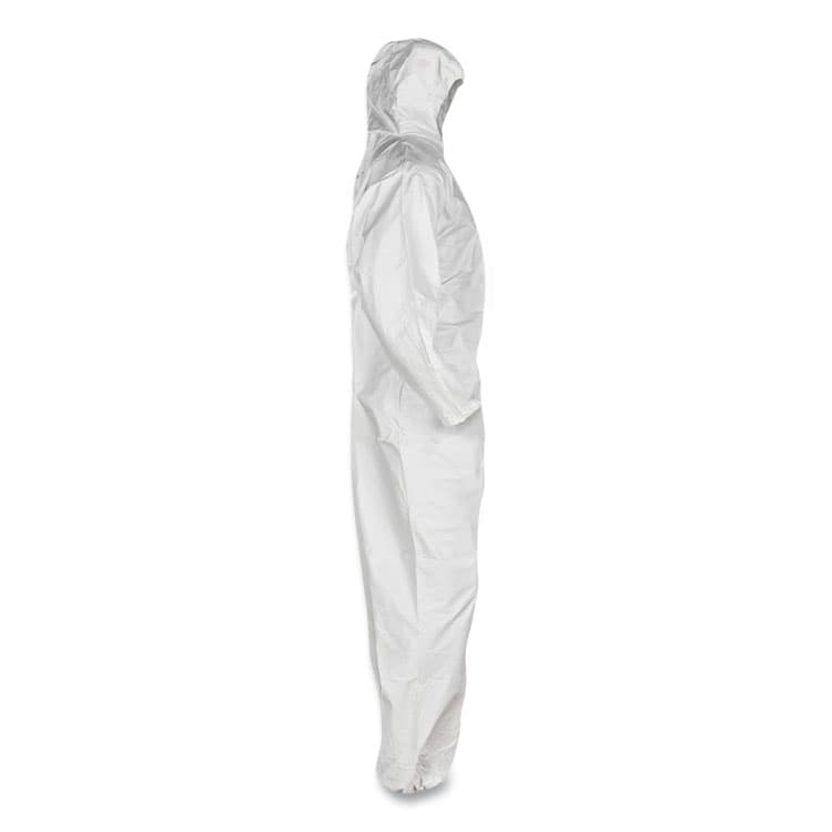 KIMBERLY-CLARK PROFESSIONAL A45 Liquid/Particle Protection Surface Prep/Paint Coverall, Zipper Front, Elastic Wrist/Ankle/Hood, 3XL, White, 25/Carton (ANS41508) thumbnail 3