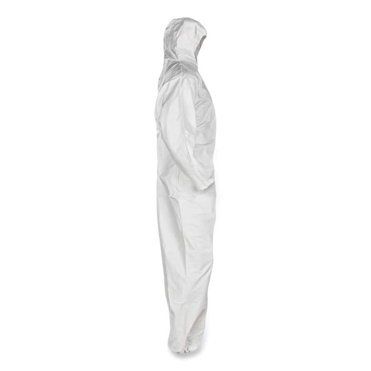 KIMBERLY-CLARK PROFESSIONAL A45 Liquid/Particle Protection Surface Prep/Paint Coverall, Zipper Front, Elastic Wrist/Ankle/Hood, 2XL, White, 25/Carton (ANS41507) thumbnail 3