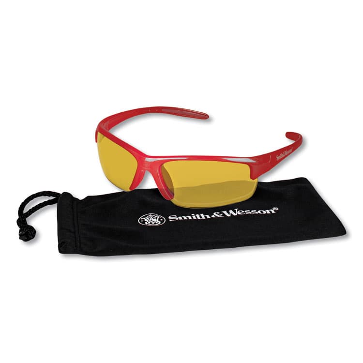 KIMBERLY-CLARK PROFESSIONAL Equalizer Safety Glasses, Red Half Frame, Amber/Yellow Dual Lens, 12/Box (ANS21299) thumbnail 3