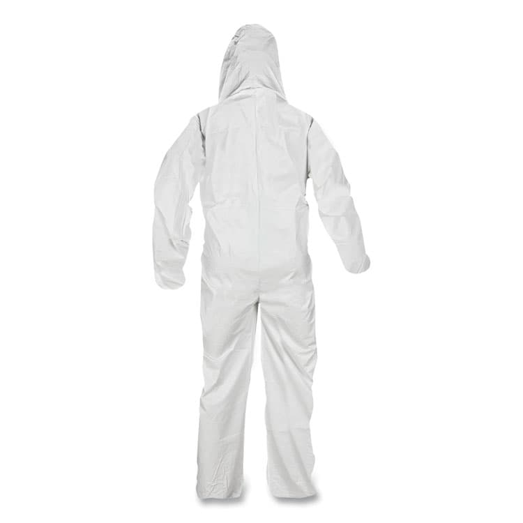 KIMBERLY-CLARK PROFESSIONAL A45 Liquid/Particle Protection Surface Prep/Paint Coverall, Zipper Front, Elastic Wrist/Ankles/Hood, XL, White, 25/Carton (ANS41506) thumbnail 2