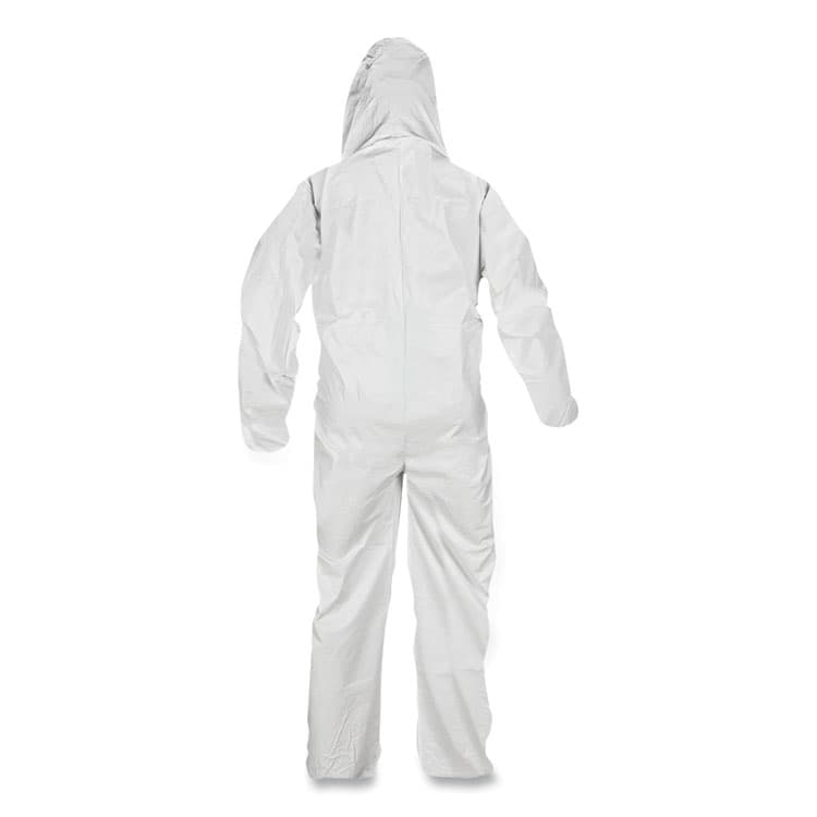 KIMBERLY-CLARK PROFESSIONAL A45 Liquid/Particle Protection Surface Prep/Paint Coverall, Zipper Front, Elastic Wrist/Ankle/Hood, 3XL, White, 25/Carton (ANS41508) thumbnail 4