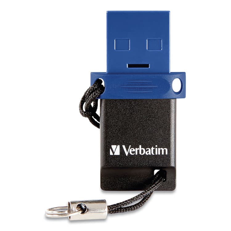 VERBATIM CORPORATION Store n' Go Dual USB 3.0 Flash Drive for USB-C Devices, 32 GB, Blue (VER99154) thumbnail 2