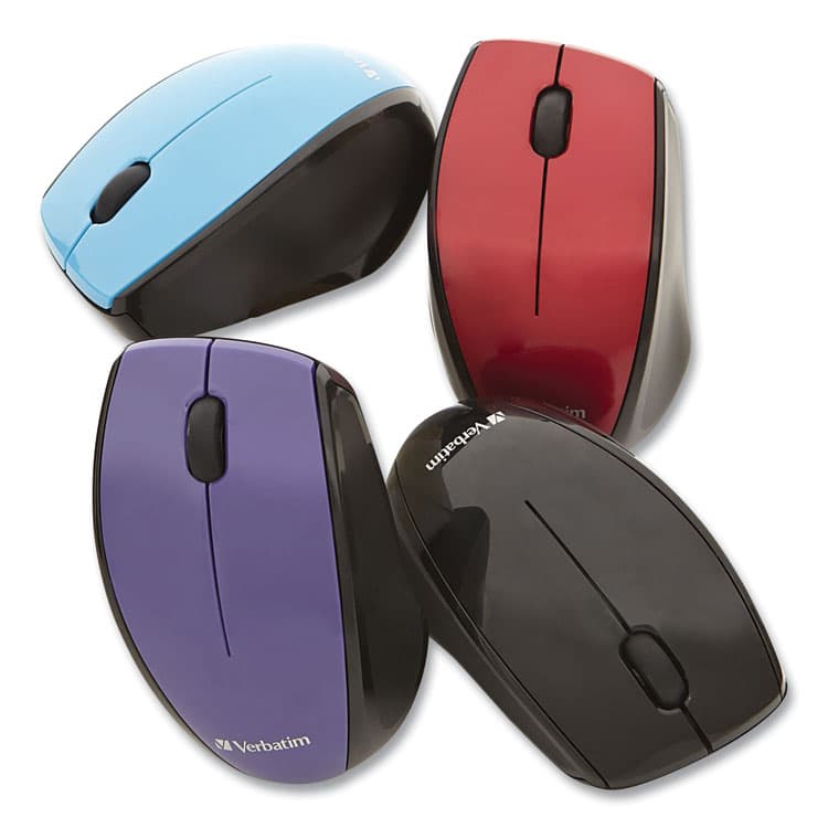 VERBATIM CORPORATION Wireless Notebook Multi-Trac Blue LED Mouse, 2.4 GHz Frequency/32.8 ft Wireless Range, Left/Right Hand Use, Black (VER97992) thumbnail 3