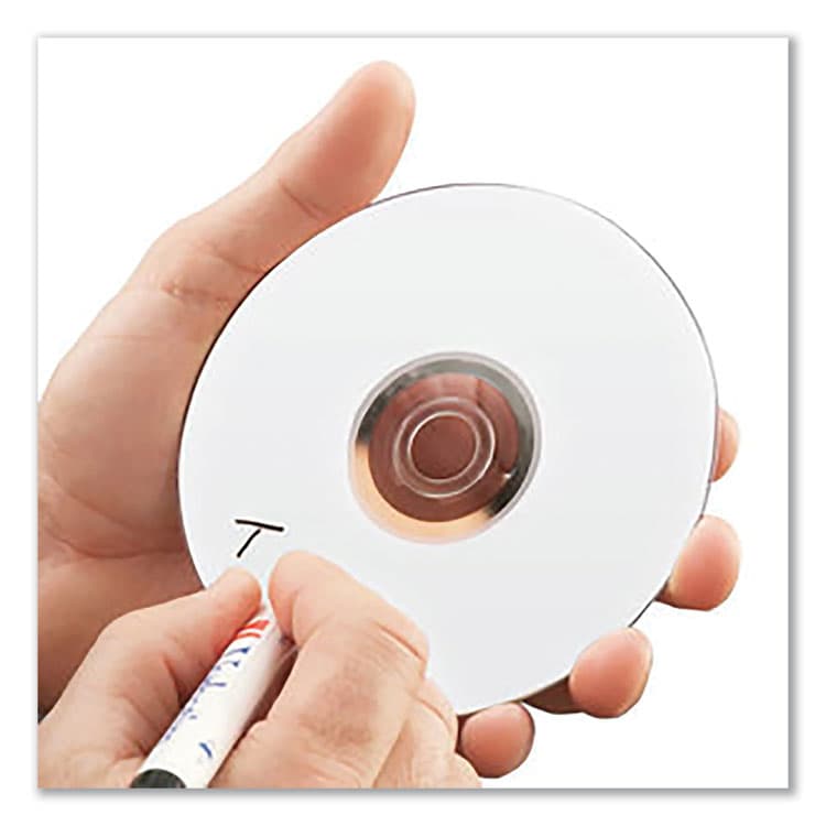 VERBATIM CORPORATION CD-R Recordable Disc, 700 MB/80 min, 52x, Spindle, White, 100/Pack (VER94712) thumbnail 3