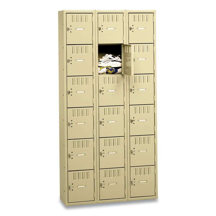 TENNSCO Box Compartments, Triple Stack, 36w x 18d x 72h, Sand (TNNBS6121812CSD) thumbnail 2