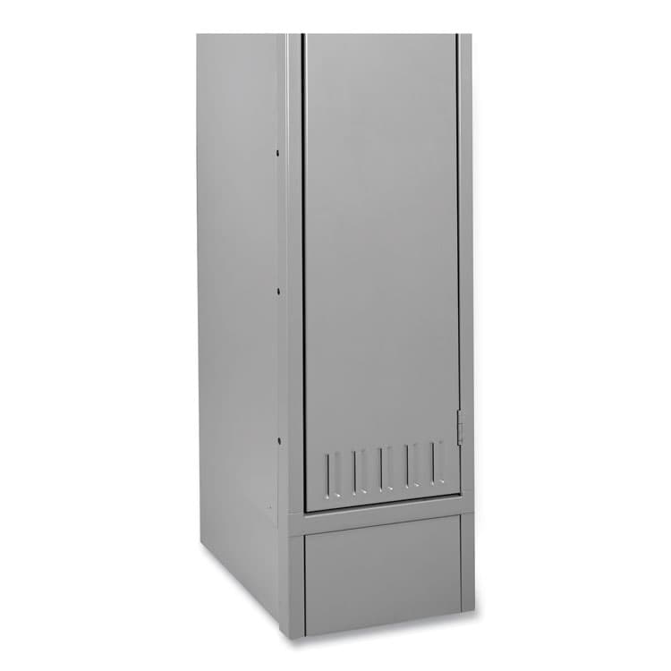 TENNSCO Three Wide Closed Locker Base, 36w x 18d x 6h, Medium Gray (TNNCLB3618MG) thumbnail 2