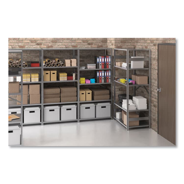 TENNSCO Closed Commercial Steel Shelving, Six-Shelf, 36w x 12d x 75h, Medium Gray (TNNESPC61236MGY) thumbnail 3