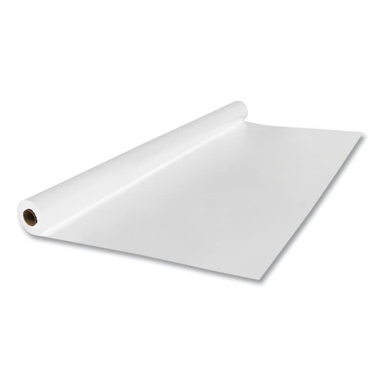 TABLEMATE PRODUCTS, CO. Linen-Soft Non-Woven Polyester Banquet Roll, Cut-To-Fit, 40" x 50 ft, White (TBLLS4050WH) thumbnail 2